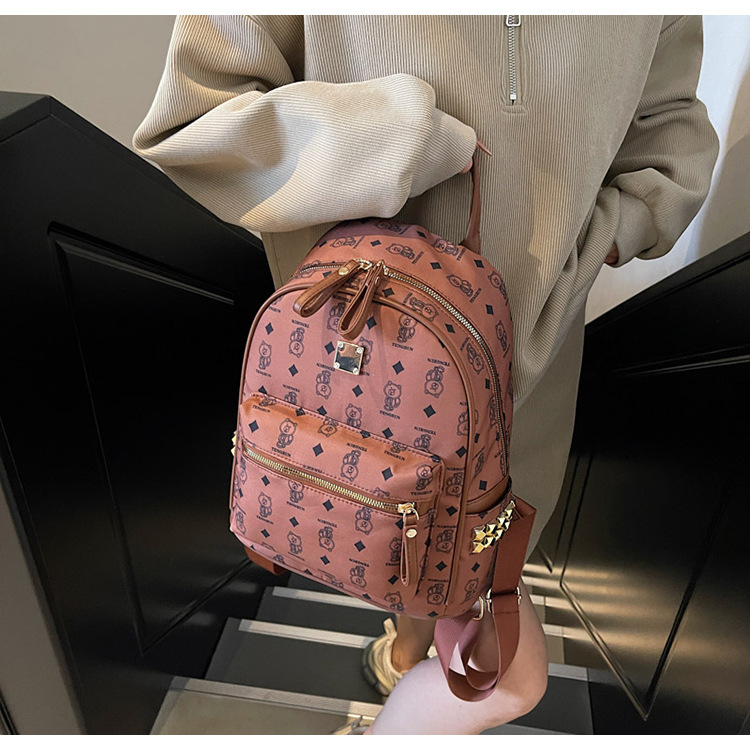 A cute little bear backpack for female college students in 2025, a new fashionable and trendy backpack with a large capacity undefined