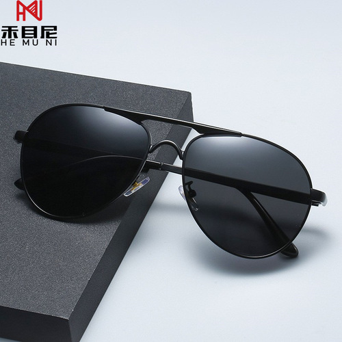 Metal polarized sunglasses for men, fishing drivers, outdoor sunglasses, men's European and American sunglasses, toad glasses