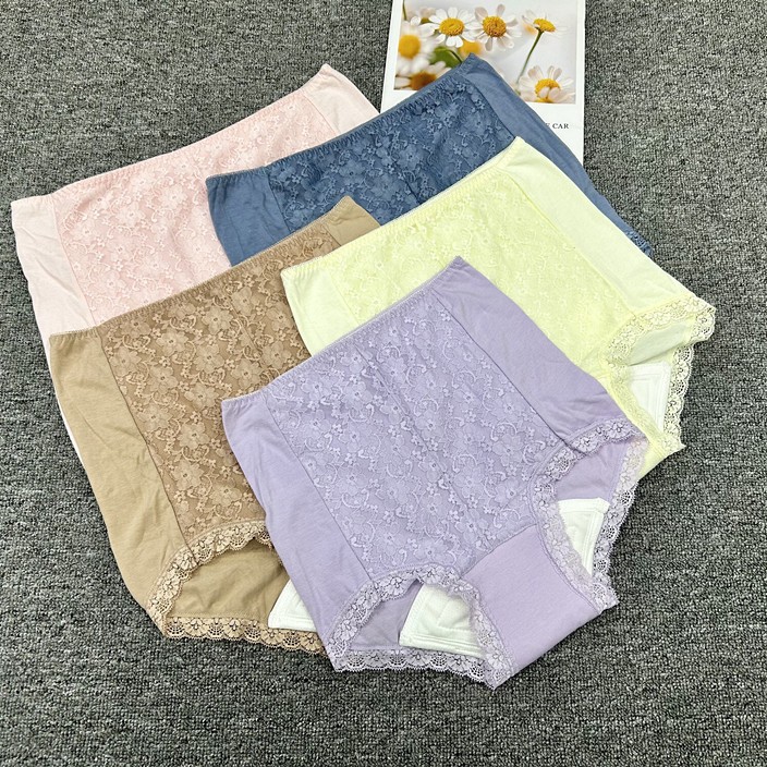 U0301 # inventario bajo precio cintura alta tela de algodón elástica ropa interior a prueba de fugas sexy abdomen engrosado entrepierna fisiología