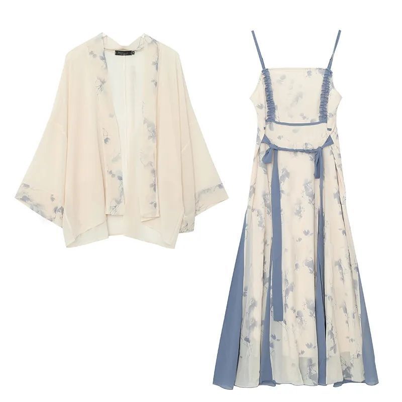 Plus-Size Women's New Chinese-Style Dress, Elegant Retro Improved Summer Dress That Hides the Belly and Makes You Look Slimmer, Goddess Dress Hanfu Set Plus-Size Women's New Chinese-Style Dress, Elegant Retro Improved Summer Dress That Hides the Belly and Makes You Look Slimmer, Goddess Dress Hanfu Set