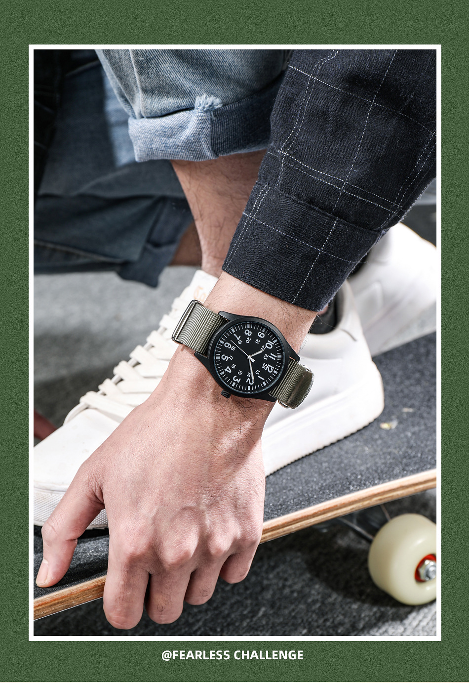 Relógio masculino militar quartzo à prova dágua tático sport_voghion.com