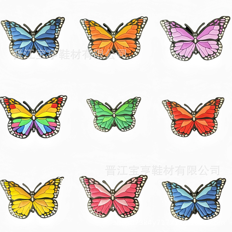 New Butterfly EVA Hole Bag Accessories 6~8cm Suitable Forbogg Bag Decorative Hole Bag Beach Bag