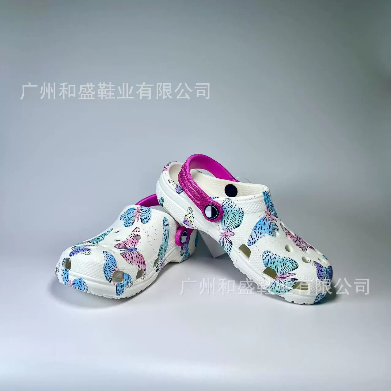 Детские тапочки-сабо с принтом звезд и бабочек, мягкая подошва, пляжная обувь, сандалии, тапочки для малышей