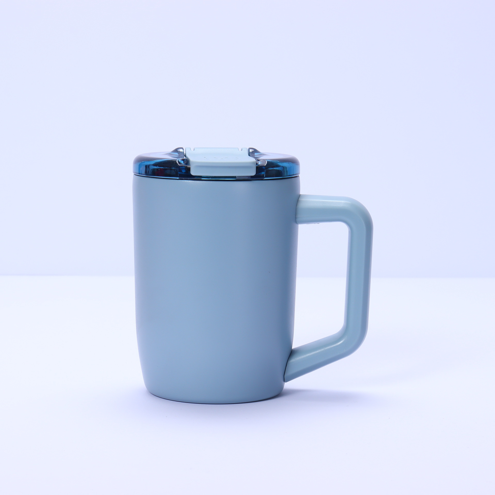 Nuevo 15oz taza de mango 304 taza de acero inoxidable con tapa taza de agua de oficina taza de leche taza de mano taza de mango