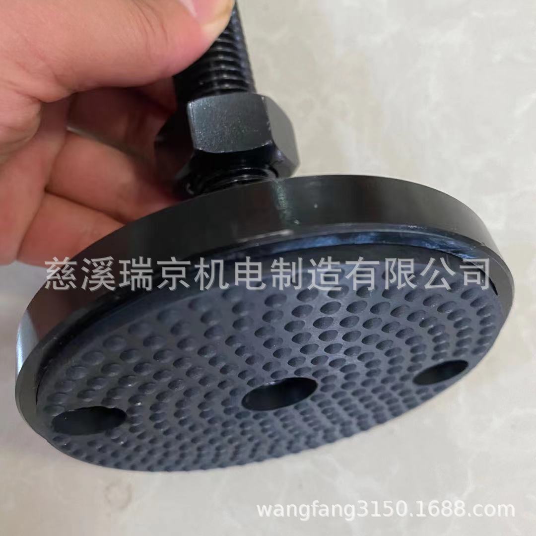 厂家重型橡胶实心工业设备支撑金属万向脚杯加厚防滑防震调节地脚