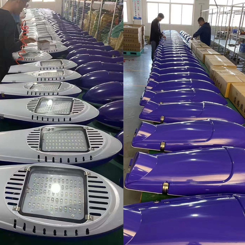 Lámpara de calle solar de brazo espiral varios estilos portalámparas de carretera control automático de luz fabricante de lámpara de calle solar de brazo único