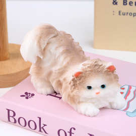 猫咪萌宠捏捏乐tpr解压波斯猫发泄捏捏乐滴胶仿真快回弹玩具猫