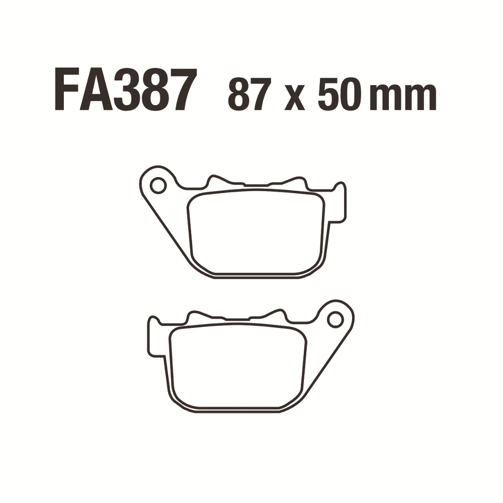 Paña de freno para motocicletas pañales de freno pañales de freno pañales FA387 Harley XL883 XL1200 XR1200