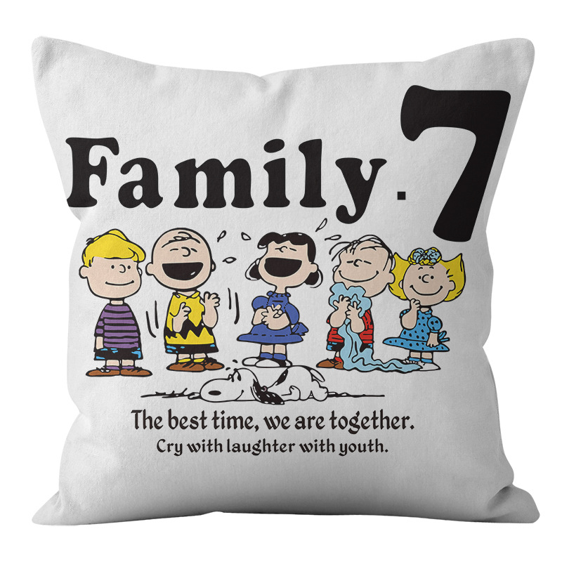 Animación dibujos animados Snoopy almohada cubierta sofá sala de estar dormitorio cojín almohada decoración del hogar simple almohada cubierta