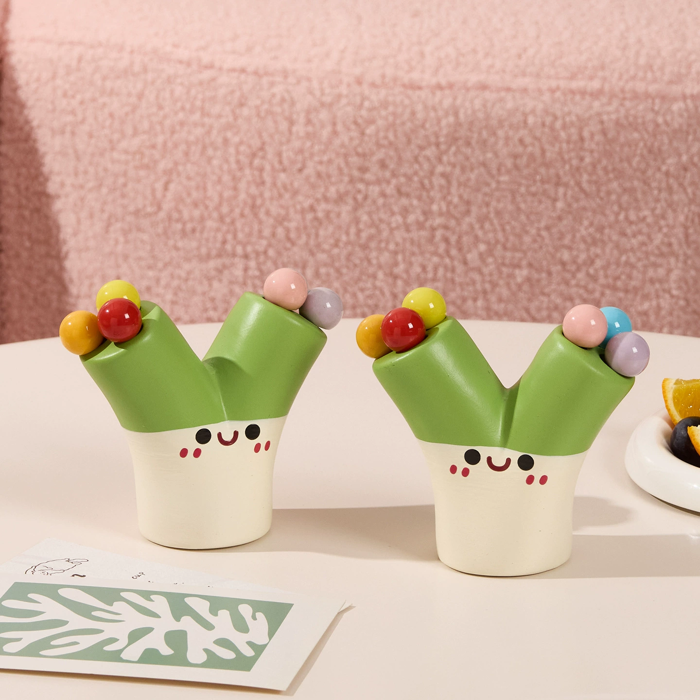 Fruit fork stainless steel, storage system, children's safe cute set, light luxury style, high-quality style
