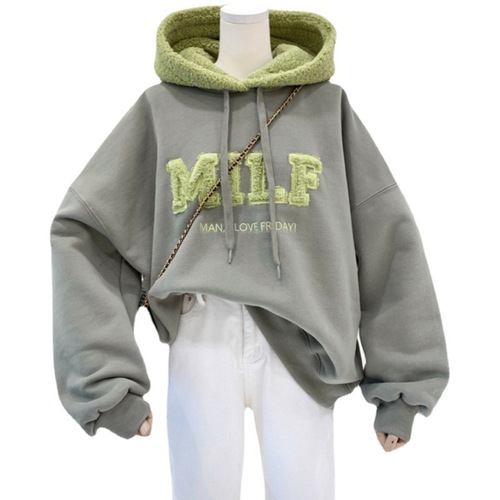 Cross-border sweatshirt jacket European and American Amazon autumn new letter embroidered long-sleeved top women's  sweatshirt women