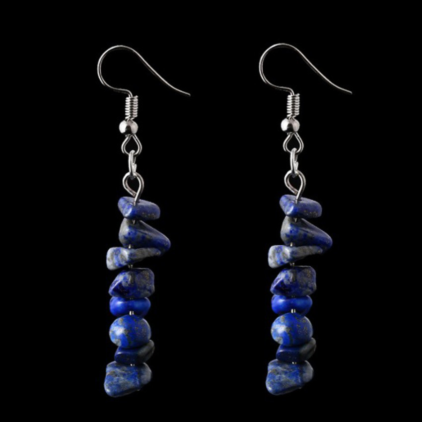 Fashion Irregular natural stone Handmade Drop Earrings 1 Pair