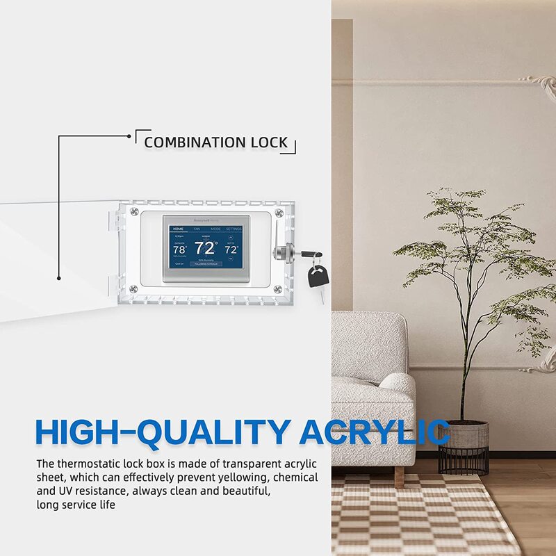 クロスボーダー新品サーモスタットロックボックスThermostat lock boxサーモスタットクリアガードキー付き|undefined