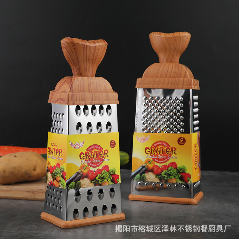 acero inoxidable cuatro cara raspador de alambre
función melón, fruta y verdura cortador de queso planador