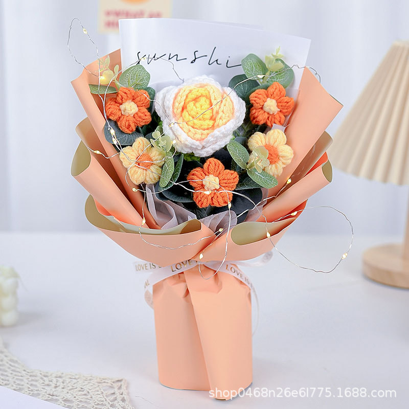 노란 장미 선물 가방 램프