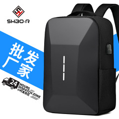 国境を越えるビジネス通勤用バックパック、大容量EVAコンピューターバッグ、多機能USB充電式15.6インチトラベルバックパック