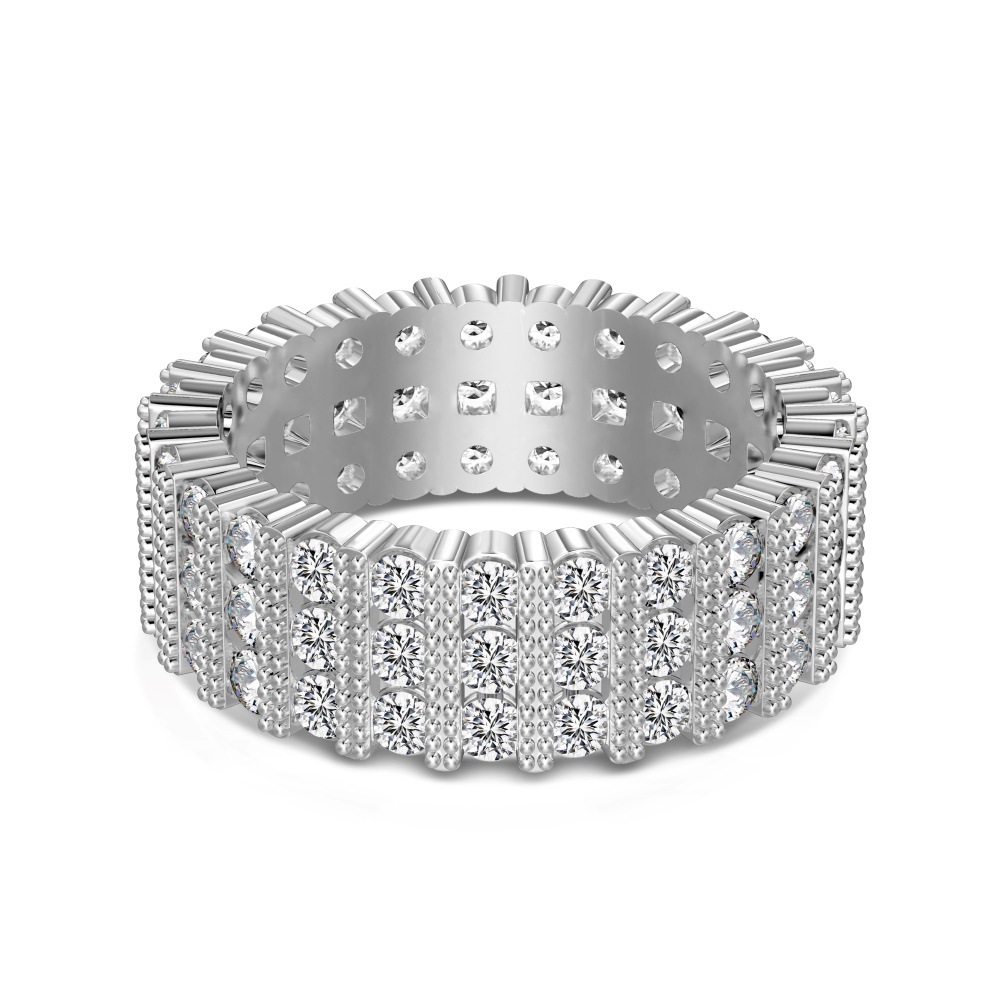 Set anillo de compromiso oval en plata de ley 925 apilable_voghion.com