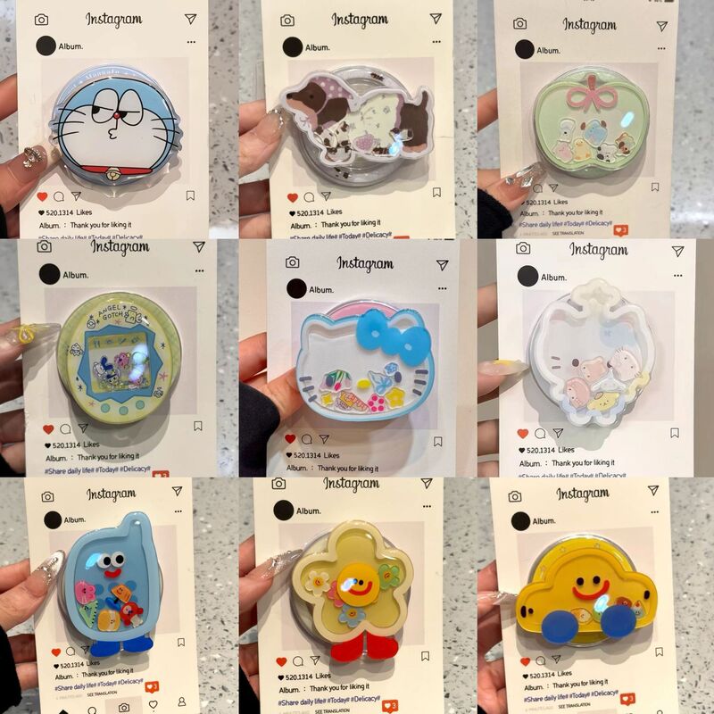 New Flower-Shaped Apple Kt Cartoon Rocking Stand Compatible with Magsafe Magnetic Holder, Super Strong Adsorption Power, Retractable