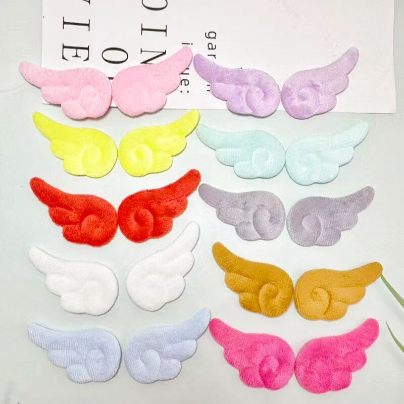Cute double-sided plush angel wings diy accessories hairpin bar cake card toy decoration material Cute double-sided plush angel wings diy accessories hairpin bar cake card toy decoration material