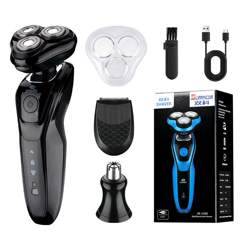 Dual Tech Electric Shaver For Men Multifunctional 3-in-1 Fully Washable Home Use_voghion.com