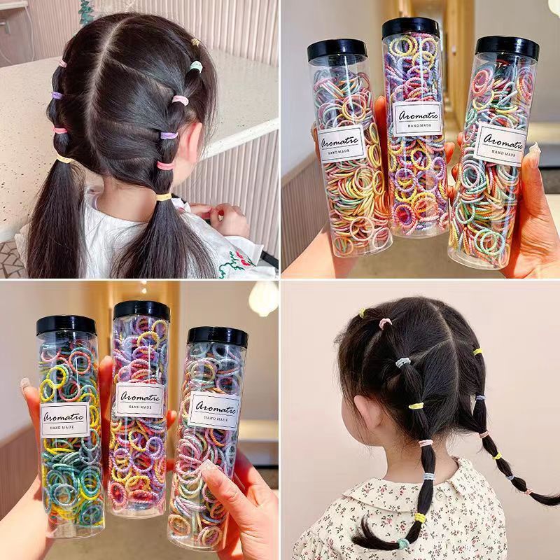 Banda para el cabello para niños cuerda para el cabello Anillo para el pulgar banda de goma corbata femenina cuerda para el cabello cubierta de cuero femenina cuerda para el cabello de alta elasticidad accesorios para el cabello caliente
