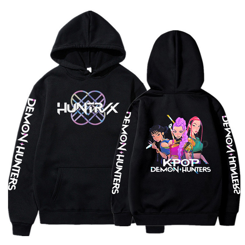 Amazon Demon Hunters KPop Demon Hunters カジュアル フリース スウェットシャツ 秋冬 ルーズ パーカー 男女兼用|undefined
