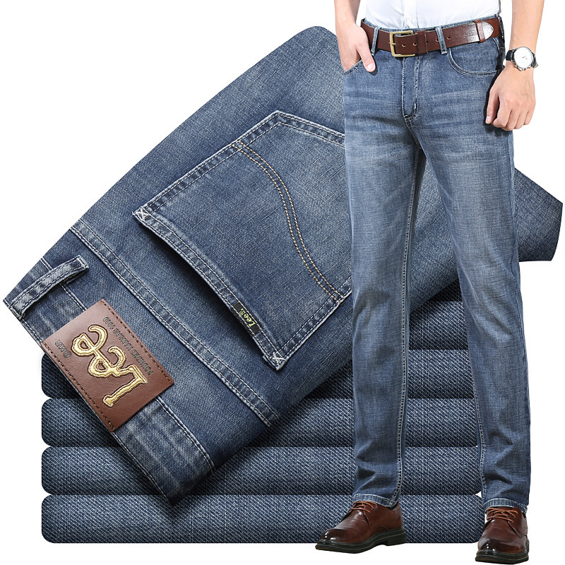 lee dex jeans men's stretch straight tube loose business casual Denim long pants young and middle-aged pants fashion lee dex jeans men's stretch straight tube loose business casual Denim long pants young and middle-aged pants fashion