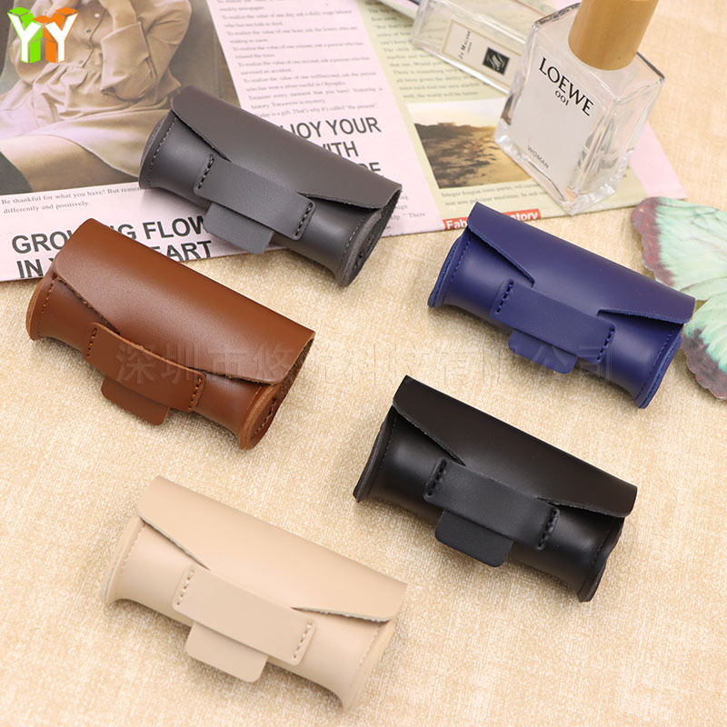 Portable Lipstick Leather Case, Flip-Top Anti-Scratch Lipstick Storage Case, Stamp Storage, Beauty Gift Lipstick Protection Box