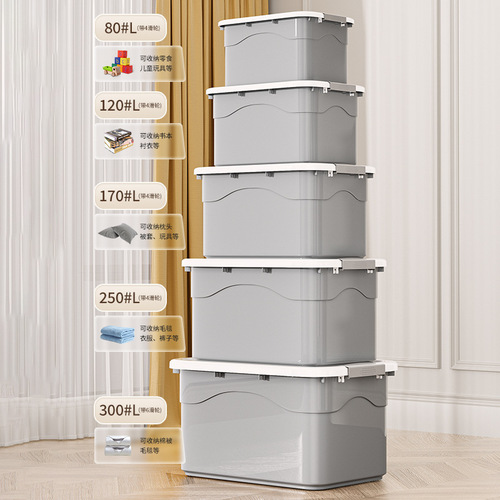 Large Capacity Home Storage Box for Blankets, Clothes, Pants, Toys - Extra Large Plastic Storage Cabinet