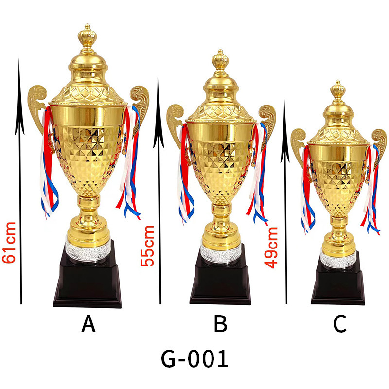 Trofeo metálico de recuerdo para eventos de celebración universales, premio para reuniones anuales, trofeo empresarial, trofeo de cinco estrellas