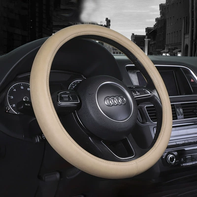 Steering wheel cover | for All Seasons - pu-beige-38cm