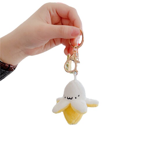 Cute little banana pendant, mobile phone backpack pendant, emoticon banana fruit plush toy pendant