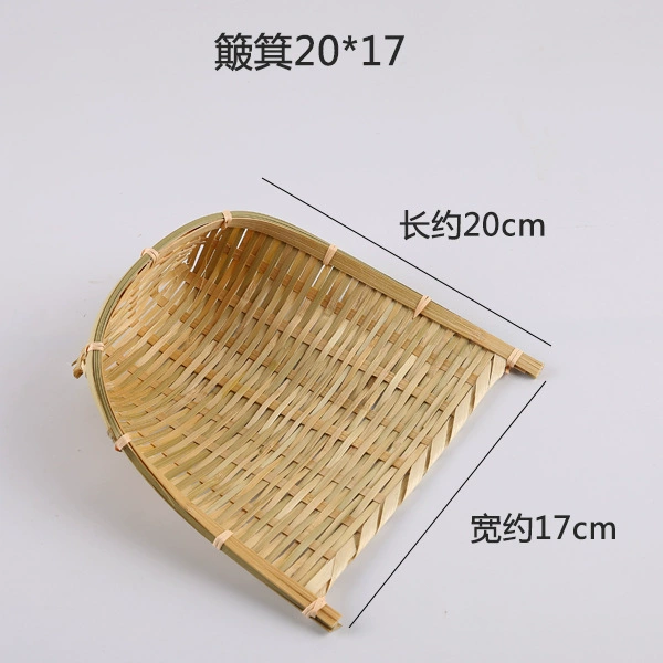 T^Handmade bamboo weaving products Bamboo weaving products Creative decoration Home dustpan tray Household small bamboo tray round