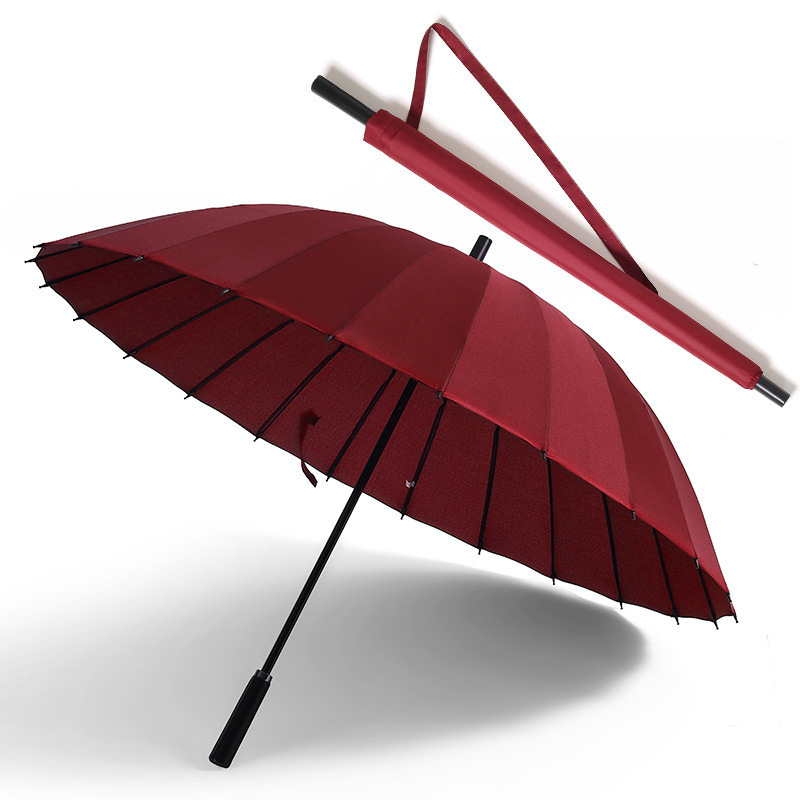 抗风24骨长柄超大号雨伞大量双人男女直杆自动晴雨伞广告|undefined