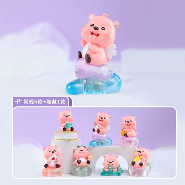1040-118 6 light pink raccoon 6
