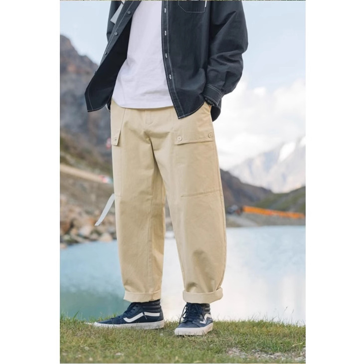 2025 Summer New Men's Pants Niche Couple American Style Cool Retro Versatile Workwear High Street New Casual Pants