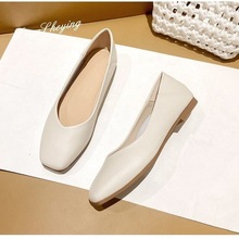 软皮平底单鞋女2025春夏款晚晚风小皮鞋软皮软底防滑百搭妈妈鞋