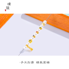 久不掉色越南沙金鋯石小花多棱隔珠散珠串珠diy配件手鍊文玩配飾