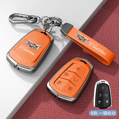 Ct5 Ct6 Atsl Xts — Car key bag - standard-model-b-one-click-start-emma-orange-zinc-alloy-shell-hardware-bracelet
