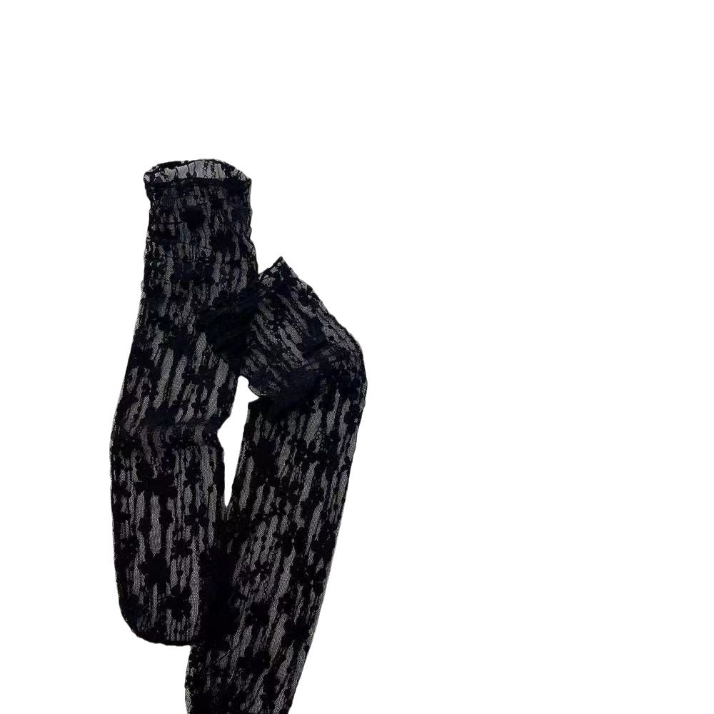 Calcetines de pila de encaje blanco, calcetines de tubo para niños, malla de verano, estilo fino, jk flores japonesas, calcetines de hadas Mary Jane