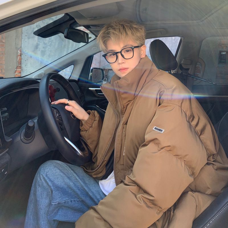 American fashion algodón hombre invierno 2023 nuevo tipo de ropa de pan gruesa abrigo de algodón cálido abrigo suelto plumón