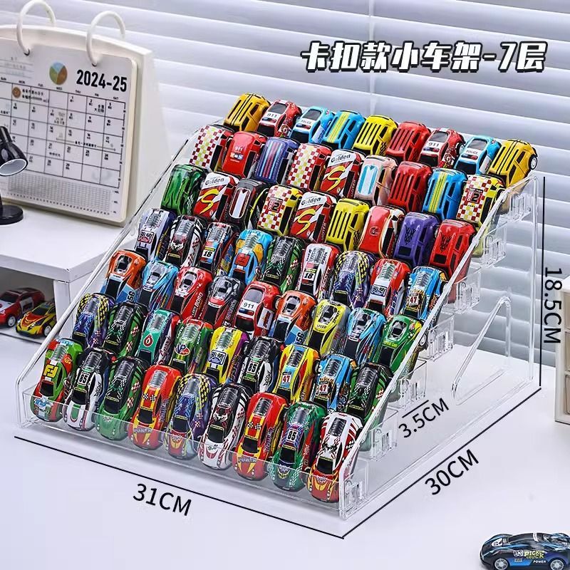 合金おもちゃの車の収納ラック Domeka Hot Wheels パーキングスペースディスプレイラック透明アクリル収納ラック|undefined