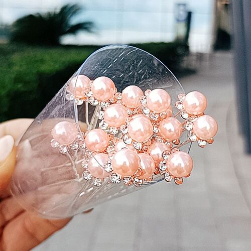 Hairpin new style hairpin U-shaped pearl set hairpin plate hair fork bride wedding braided hair headdress