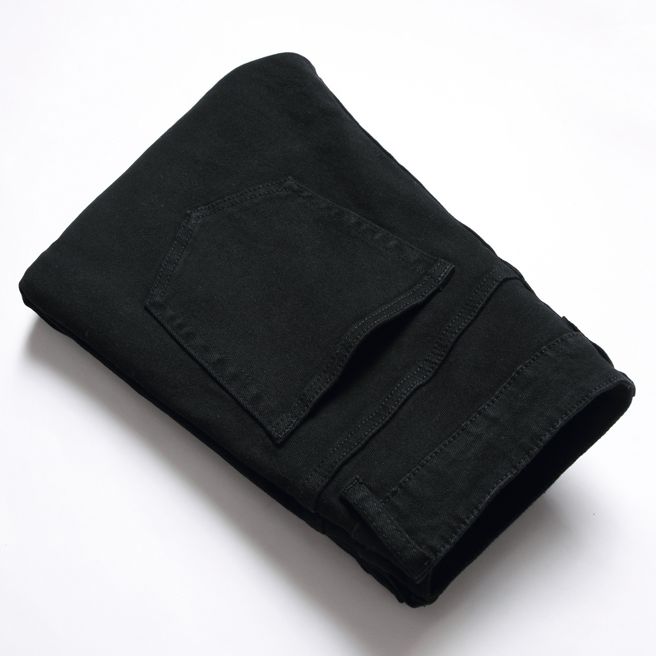 boy 2024 Cross-Border Trade Black Slim Fit Jeans Men's Wholesale_viptrois.com
