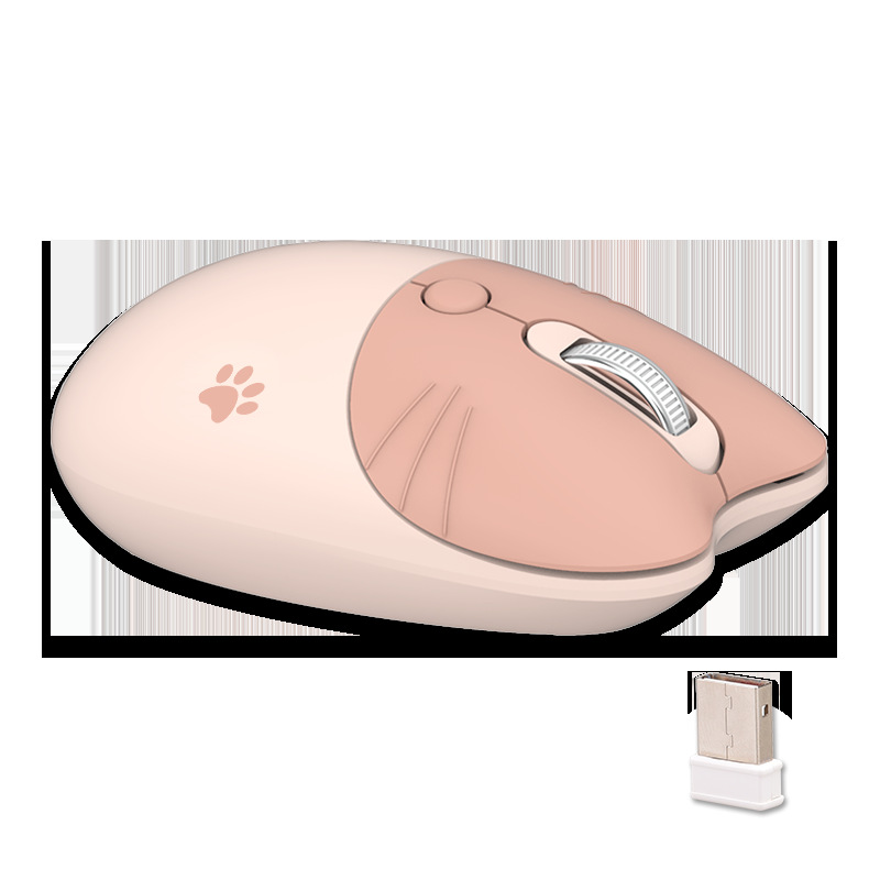 Mofii Ferris Hand Factory Venta caliente M3 lindo miau lindo dibujos animados inalámbrico 2.4G Bluetooth Modo dual Mouse silencioso