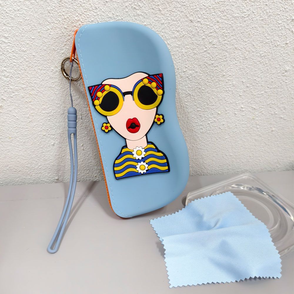 Bolsa de almacenamiento de gafas de sol de alto valor Bolsa de almacenamiento de cambio portátil Bolsa de almacenamiento de silicona anti-caída Bolsa de almacenamiento de gafas impermeable