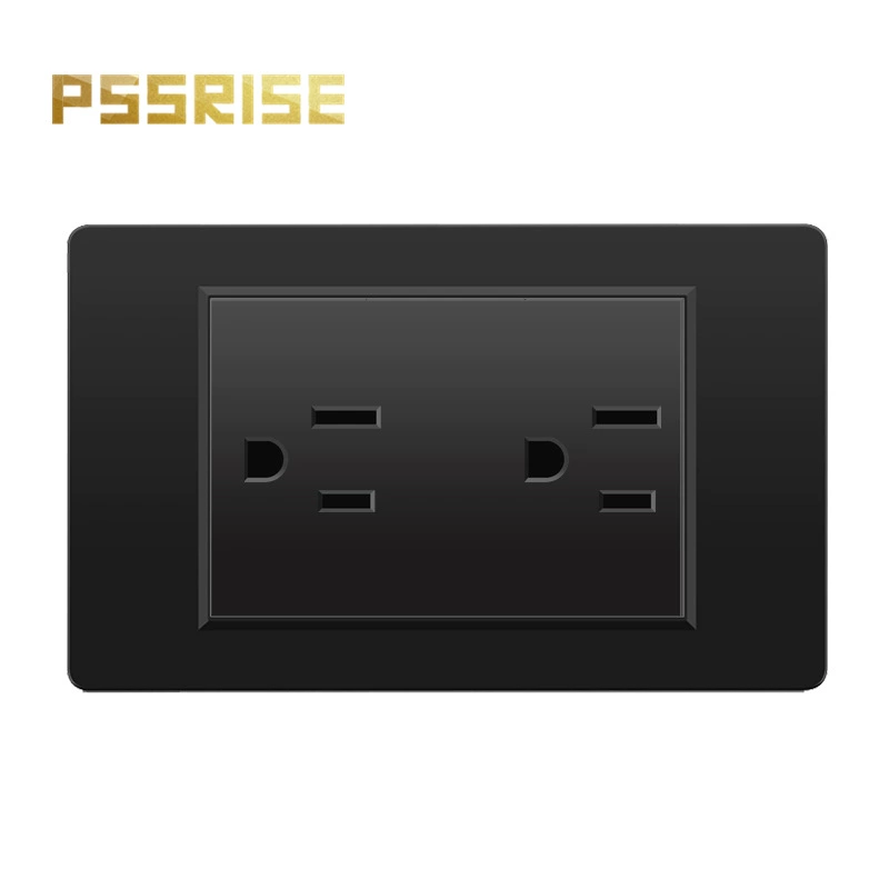 Черная настенная панельная розетка с 118 тип switch, тайваньская розетка с 20W type-C, шесть отверстий