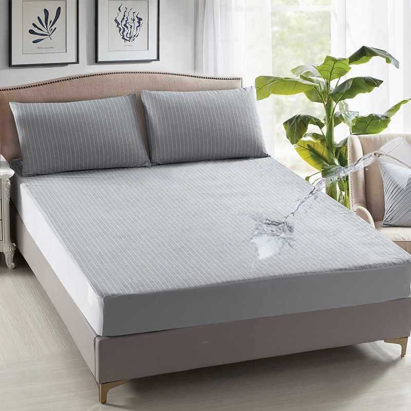 Waterproof bedsheet protector, full set, for memory foam mattress, children, elderly, and pet urine-proof breathable mattress cover.