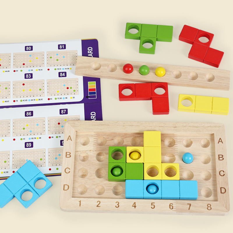 Los niños pequeños cambian ingeniosamente el rompecabezas de bloques rusos Puzzle image 5