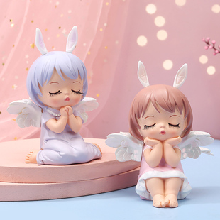 Cute Small Jewelry Children's Girl's Computer Desktop Decoration Ornaments Annie Baby Angel Girl's Birthday Gift